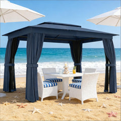 Double-roof Design Canopy Shelter,Outdoor Gazebo,Patio Gazebo