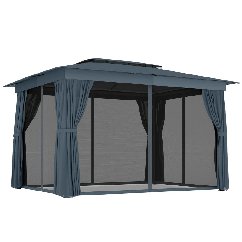 Double-roof Design Canopy Shelter,Outdoor Gazebo,Patio Gazebo