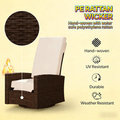 Comfy Swivel Recliner,Outdoor Wicker Swivel Recliner Chair