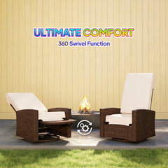 Comfy Swivel Recliner,Outdoor Wicker Swivel Recliner Chair