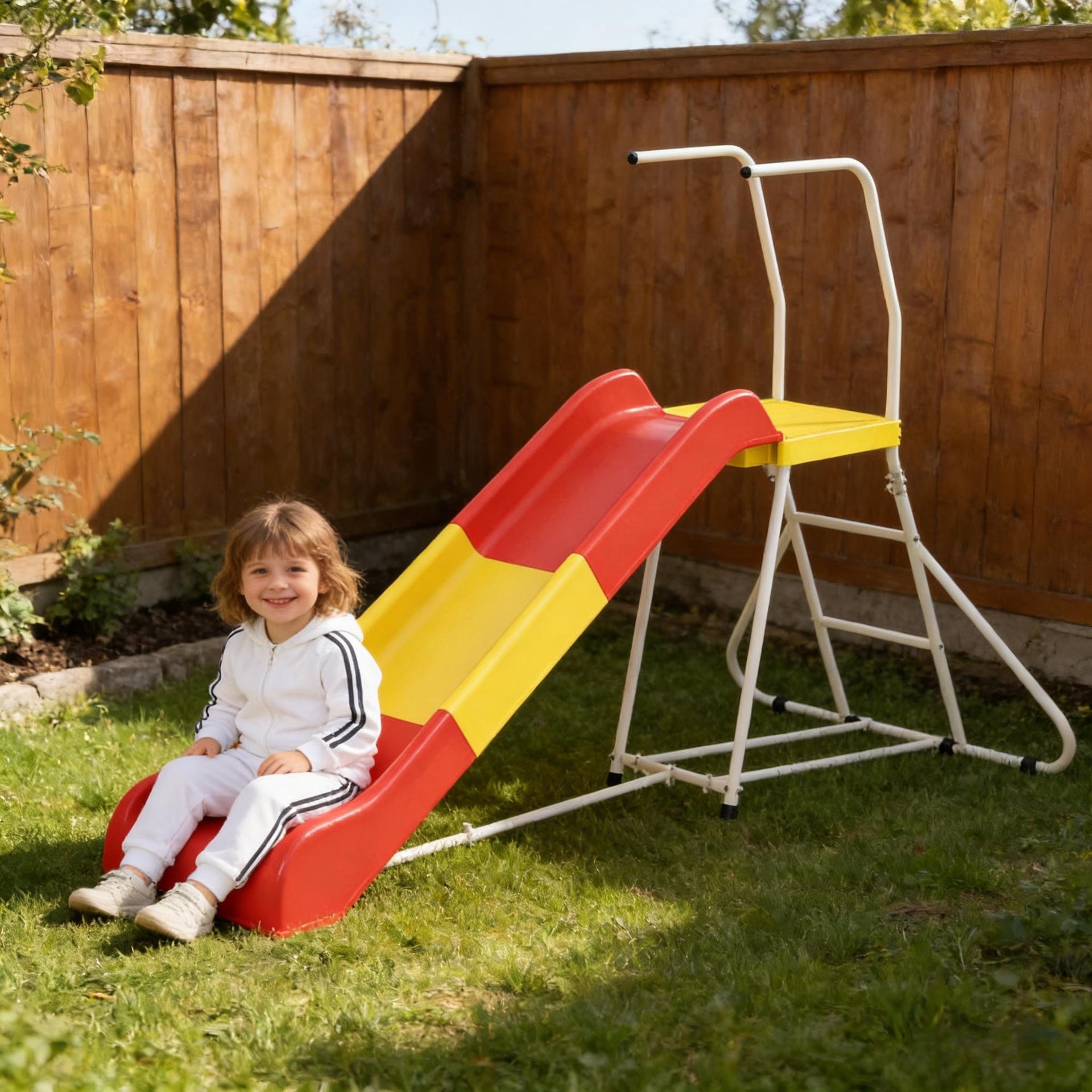 Kids Slide,Metal Freestanding Playground Equipmen