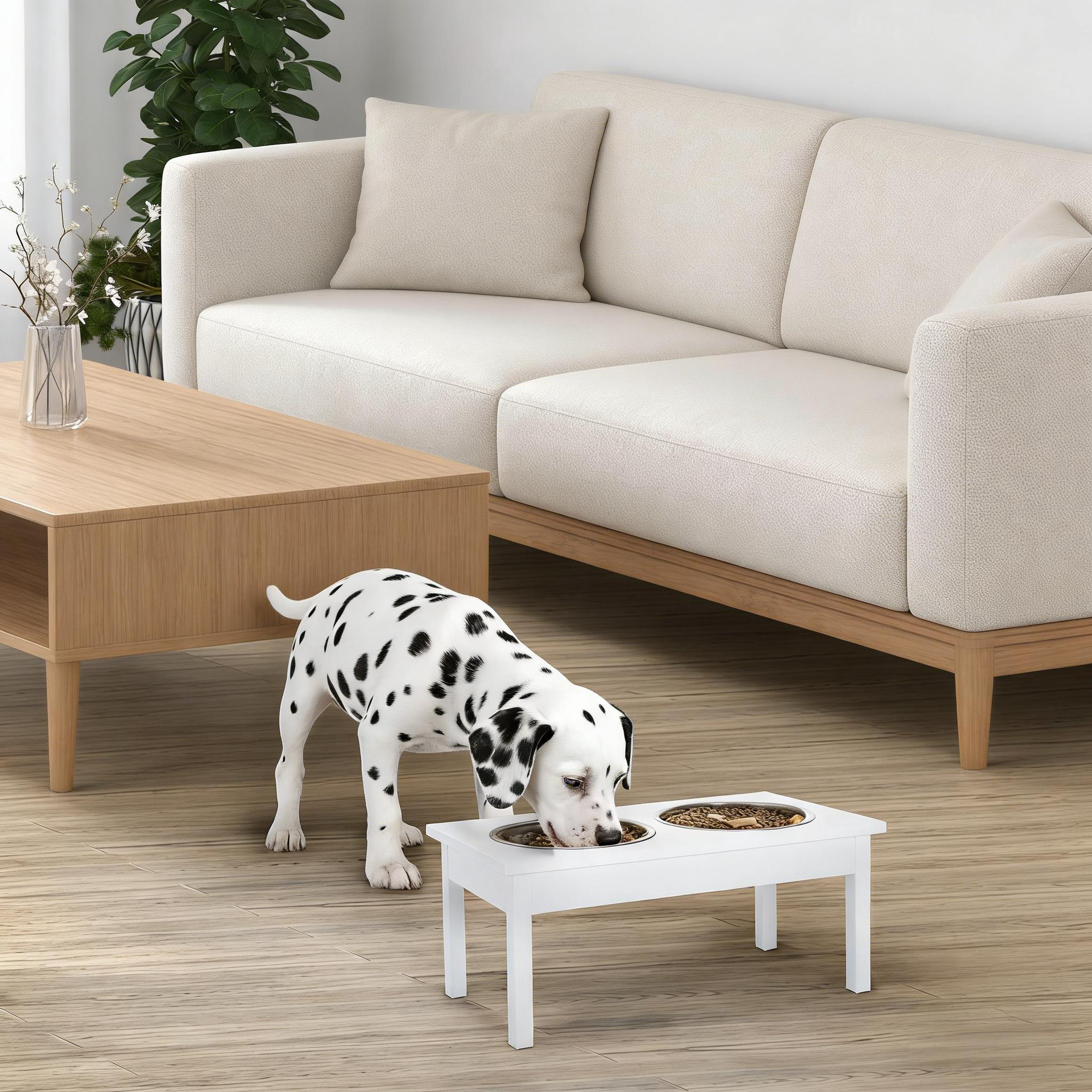 Pet Feeder Stand,Wooden Dog Food Bowls Stand