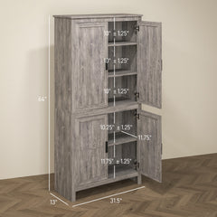Freestanding Storage Cabinet,Kitchen Pantry with Adjustable Shelves,for Home