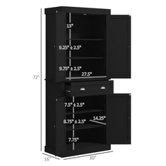 Pantry Storage Cabinet with Doors and Shelves,Kitchen Cabinet,Freestanding Food Pantry Cabinet