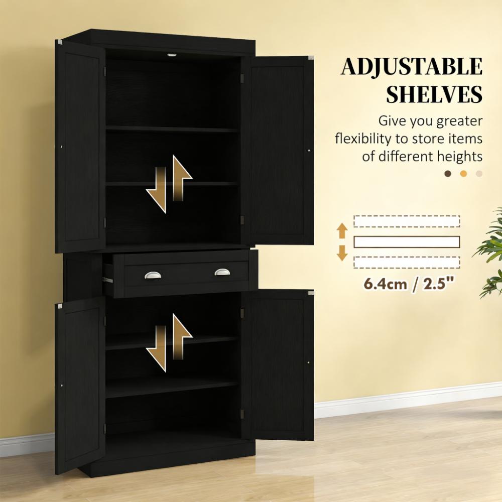 Pantry Storage Cabinet with Doors and Shelves,Kitchen Cabinet,Freestanding Food Pantry Cabinet