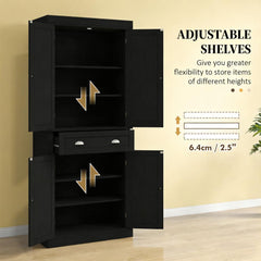 Pantry Storage Cabinet with Doors and Shelves,Kitchen Cabinet,Freestanding Food Pantry Cabinet