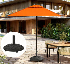 Resin Umbrella Stand Base,Round Patio Umbrella Base with Wheels,Heavy Duty Patio Umbrella Holder