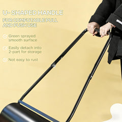 Lawn Roller  for Flattening,Push/Tow Behind Lawn Roller Filled with Water or Sand