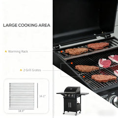 Portable Barbecue w/ Wheels Gas Grill