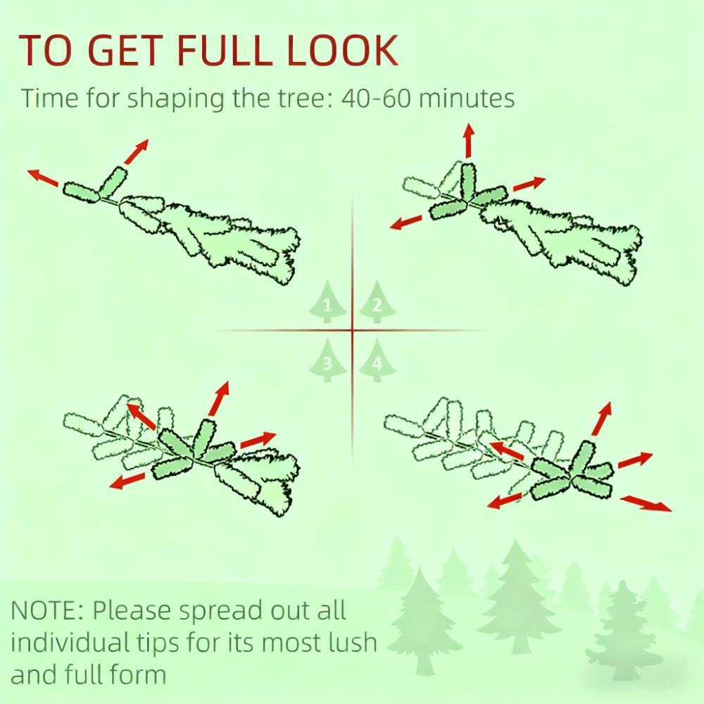 Christmas Trees,Artificial Snow Christmas Trees with Frosted Branches, Warm White or Colorful LED Lights, Steel Base