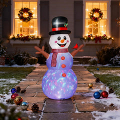 Inflatable Branch Hand Snowman with LED Lights - Festive Outdoor Christmas Yard Decoration