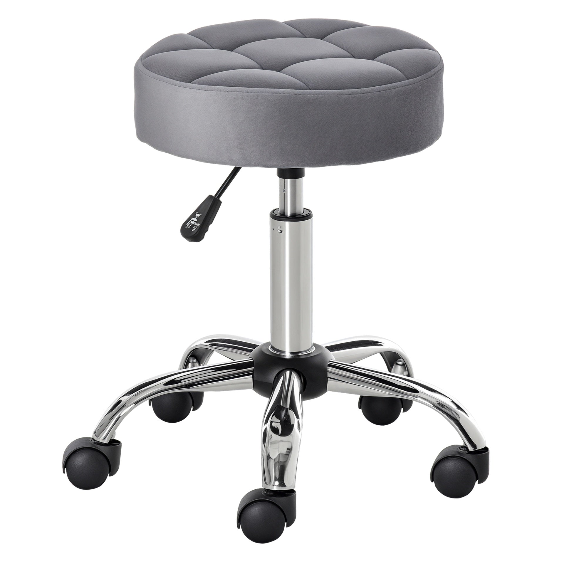 Office Chair Round Rolling Stool with Height Adjustable Lift, Vanity Chair