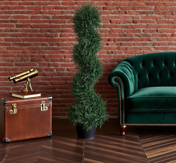 Artifical Cedar Tree Topiary Artificial Faux Cedar Tree Spiral Fake Plant