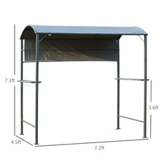 Grill Gazebo BBQ Canopy with Sun Shade Panel Side Awning