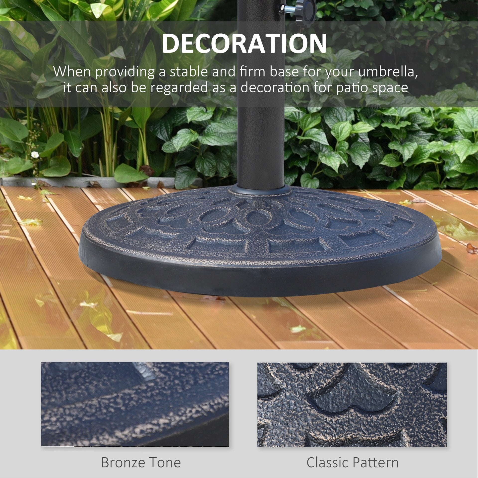 Heavy Duty Umbrella Base,  Umbrella Stand Outdoor Base