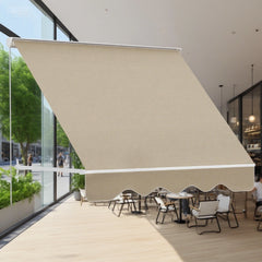 Window Awning Arm Manual Retractable Window Awning Sun Shade Shelter for Patio Balcony Outdoor