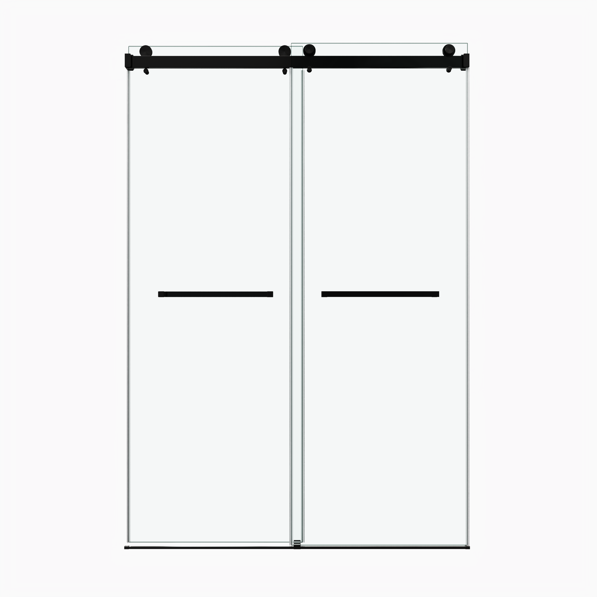 60*79" Frameless Double Sliding Shower Door, Double Shower Door, 3/8″ (10mm) SGCC Tempered Glass, Stainless Steel