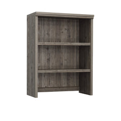 Library Hutch with Adjustable Shelves, Brown finish