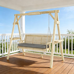 Chic Wooden Garden Swing Chair,Outdoor Conversation Swing