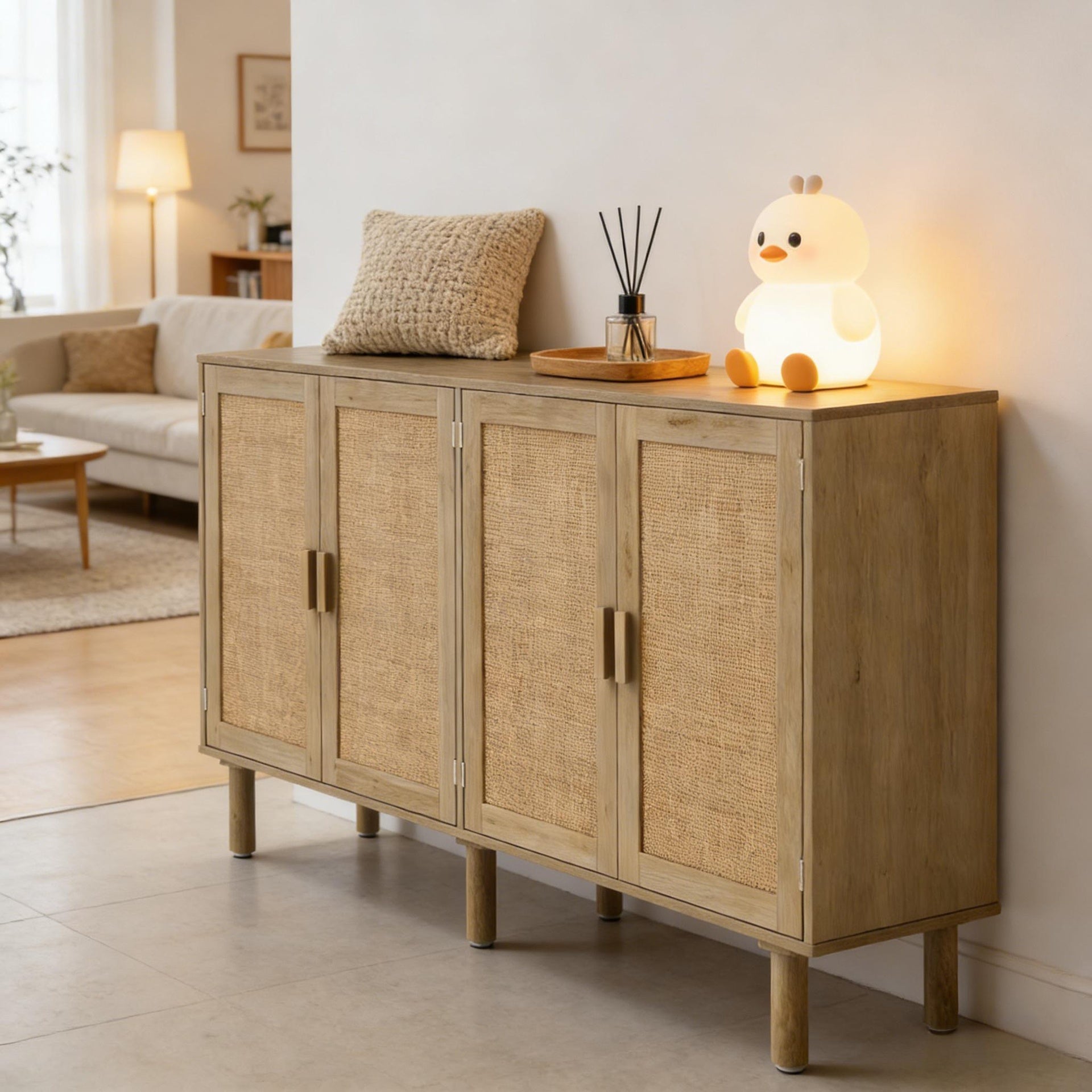 Rattan Storage Cabinet,Hall Sideboard Cabinet,Buffet Cabinet,Coffee Bar Cabinet
