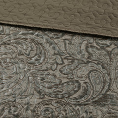 5 Piece Jacquard Bedspread Set with Throw Pillows Blue/Brown Queen