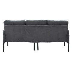 UNITED WE WIN Oversized Loveseat, Modern & Plush Double-seater Sofa, Corduroy Upholstered Couch, Cozy Bedroom Sofa with Metal Legs & Side Pockets, Ideal for Living Room, Bedroom, Dorm, Apartment