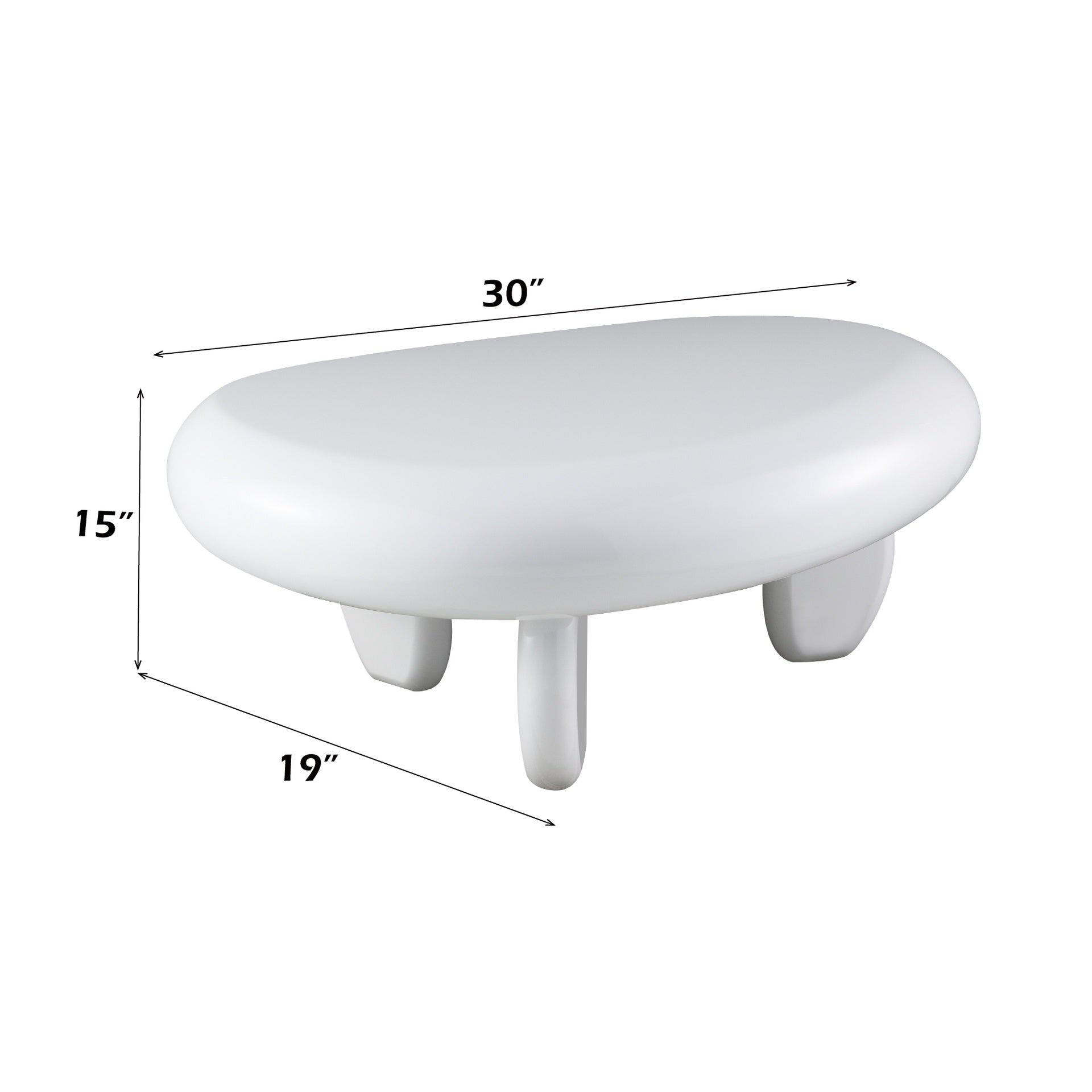 Wylie White High Gloss End Table