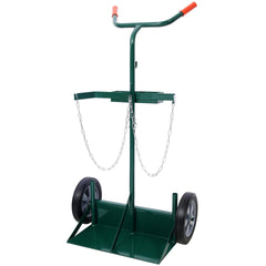 440lbs capacity Cylinder Cart,WELDING CYLINDER HAND TRUCK,Large Dual Oxygen Tank Cart Dolly With 10-Inch Solid Rubber Wheels