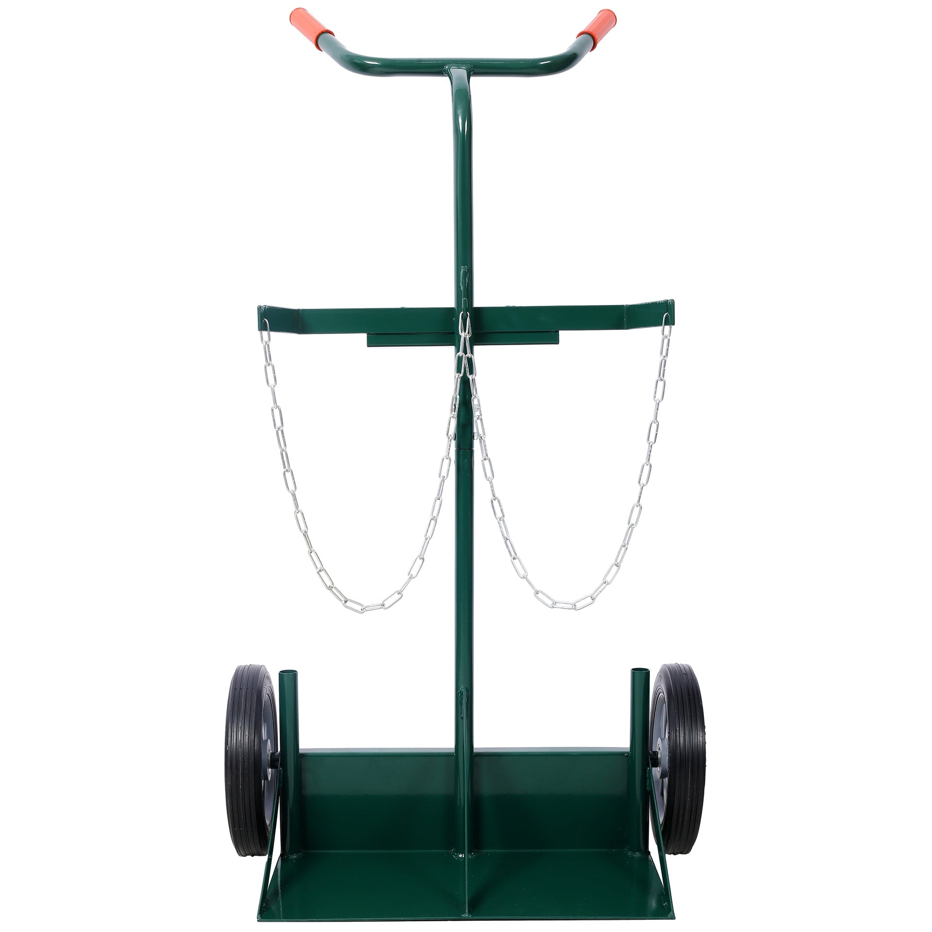 440lbs capacity Cylinder Cart,WELDING CYLINDER HAND TRUCK,Large Dual Oxygen Tank Cart Dolly With 10-Inch Solid Rubber Wheels