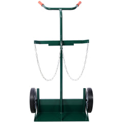 440lbs capacity Cylinder Cart,WELDING CYLINDER HAND TRUCK,Large Dual Oxygen Tank Cart Dolly With 10-Inch Solid Rubber Wheels