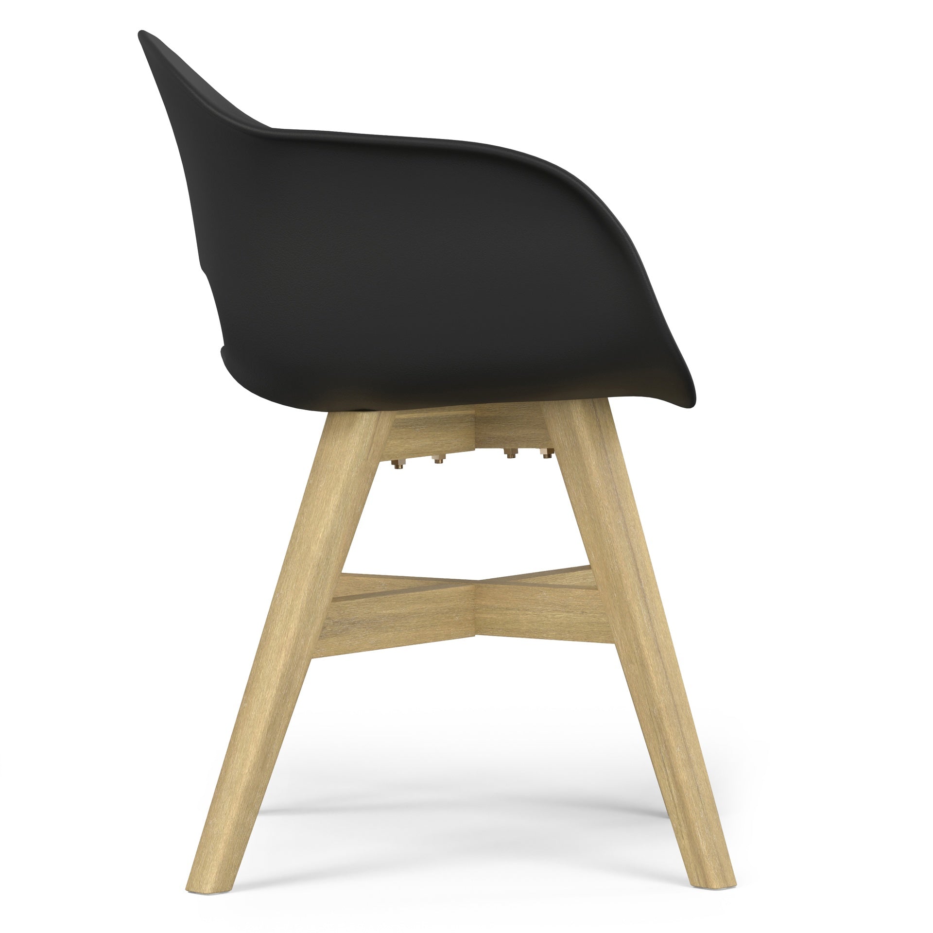 Kona - Outdoor Dining Chair in Plastic (Set of 2) - Black