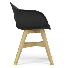 Kona - Outdoor Dining Chair in Plastic (Set of 2) - Black
