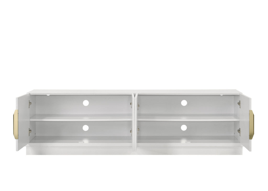 Carrington 70"W White 4-Door TV Stand