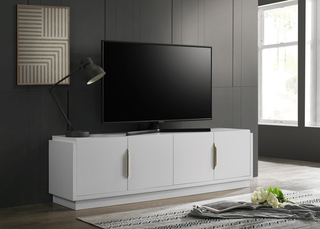 Carrington 70"W White 4-Door TV Stand