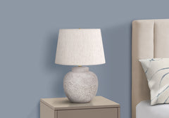Lighting, 22"h, Table Lamp, Cream Concrete, Ivory / Cream Shade, Modern
