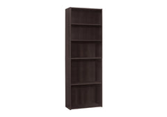 Bookshelf, Bookcase, 6 Tier, 72"h, Office, Bedroom, Brown Laminate, Transitional