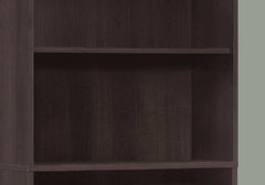 Bookshelf, Bookcase, 6 Tier, 72"h, Office, Bedroom, Brown Laminate, Transitional