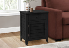Accent Table, Nightstand, Storage Drawer, End, Side Table, Bedroom, Lamp, Storage, Black Veneer, Transitional