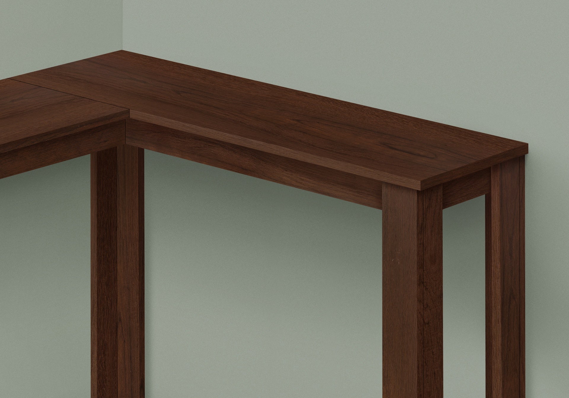Accent Table, Console, Entryway, Narrow, Corner, Living Room, Bedroom, Brown Laminate, Contemporary, Modern