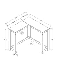 Accent Table, Console, Entryway, Narrow, Corner, Living Room, Bedroom, White Laminate, Contemporary, Modern