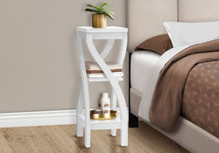 Accent Table, Side, End, Plant Stand, Square, Living Room, Bedroom, White Laminate, Contemporary, Modern