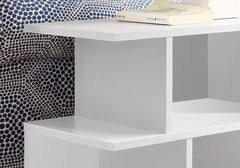 Accent Table, Side, End, Nightstand, Lamp, Living Room, Bedroom, White Laminate, Contemporary, Modern