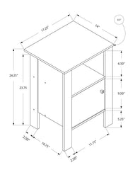 Accent Table, Side, End, Nightstand, Lamp, Storage, Living Room, Bedroom, White Laminate, Transitional