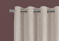 Curtain Panel, 2pcs Set, 54"w X 95"l, Room Darkening, Grommet, Living Room, Bedroom, Kitchen, Beige Micro Suede, Contemporary, Modern