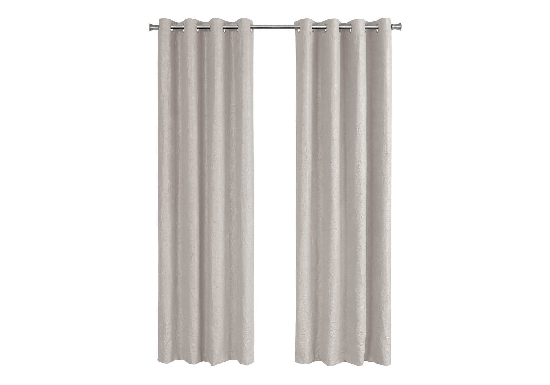 Curtain Panel, 2pcs Set, 54"w X 95"l, Room Darkening, Grommet, Living Room, Bedroom, Kitchen, Beige Micro Suede, Contemporary, Modern