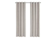Curtain Panel, 2pcs Set, 54"w X 95"l, Room Darkening, Grommet, Living Room, Bedroom, Kitchen, Beige Micro Suede, Contemporary, Modern