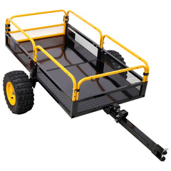 Heavy-Duty Tow-Behind Dump Cart 1000 lbs Load Capacity for ATV UTV Lawn Mower Tractor Yard Garden Farm Hauling
