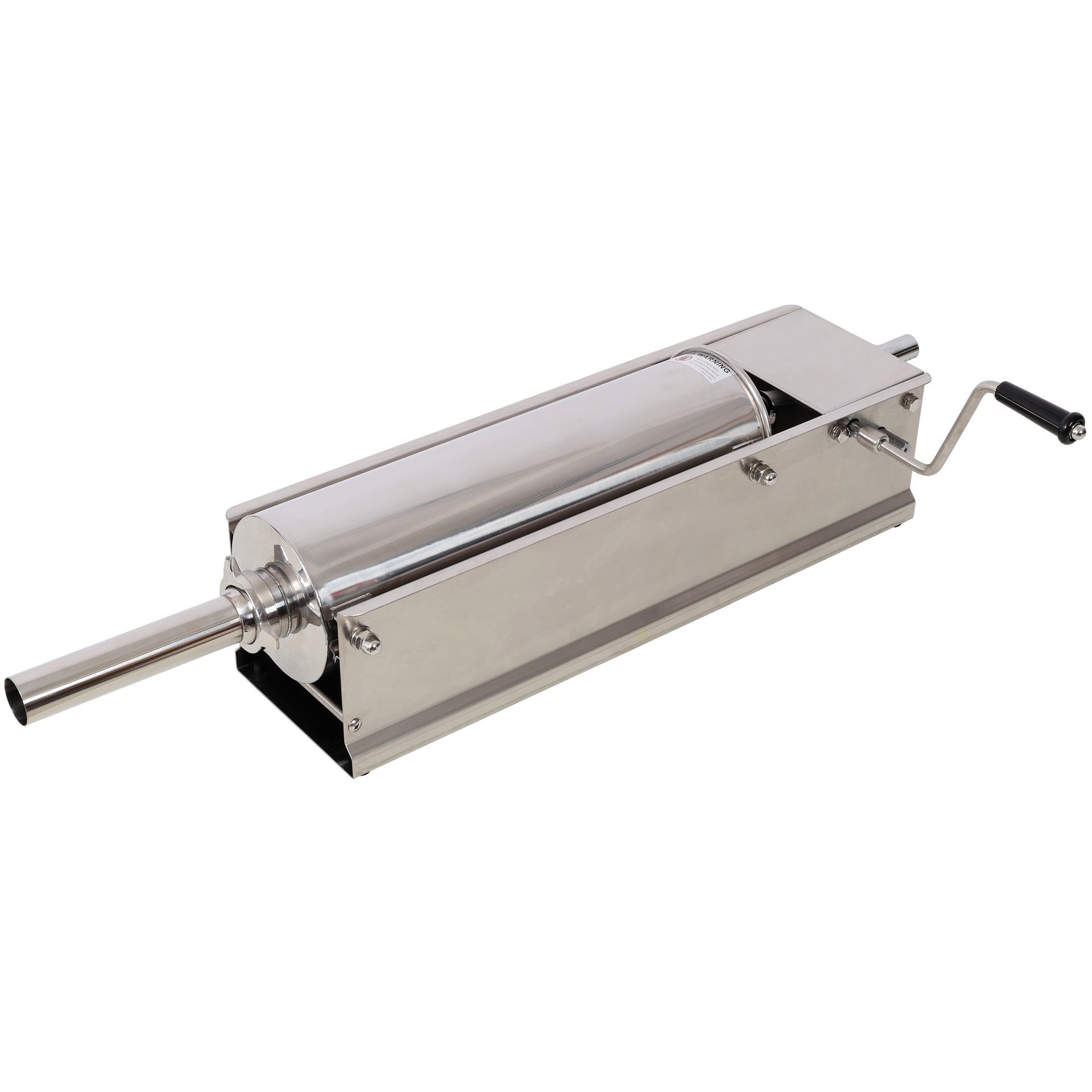 7L/15LBS Horizontal Sausage Stuffer,Stainless Steel,Manual Sausage Maker,With 4PCS Filling Nozzles, For Home & Commercial Use