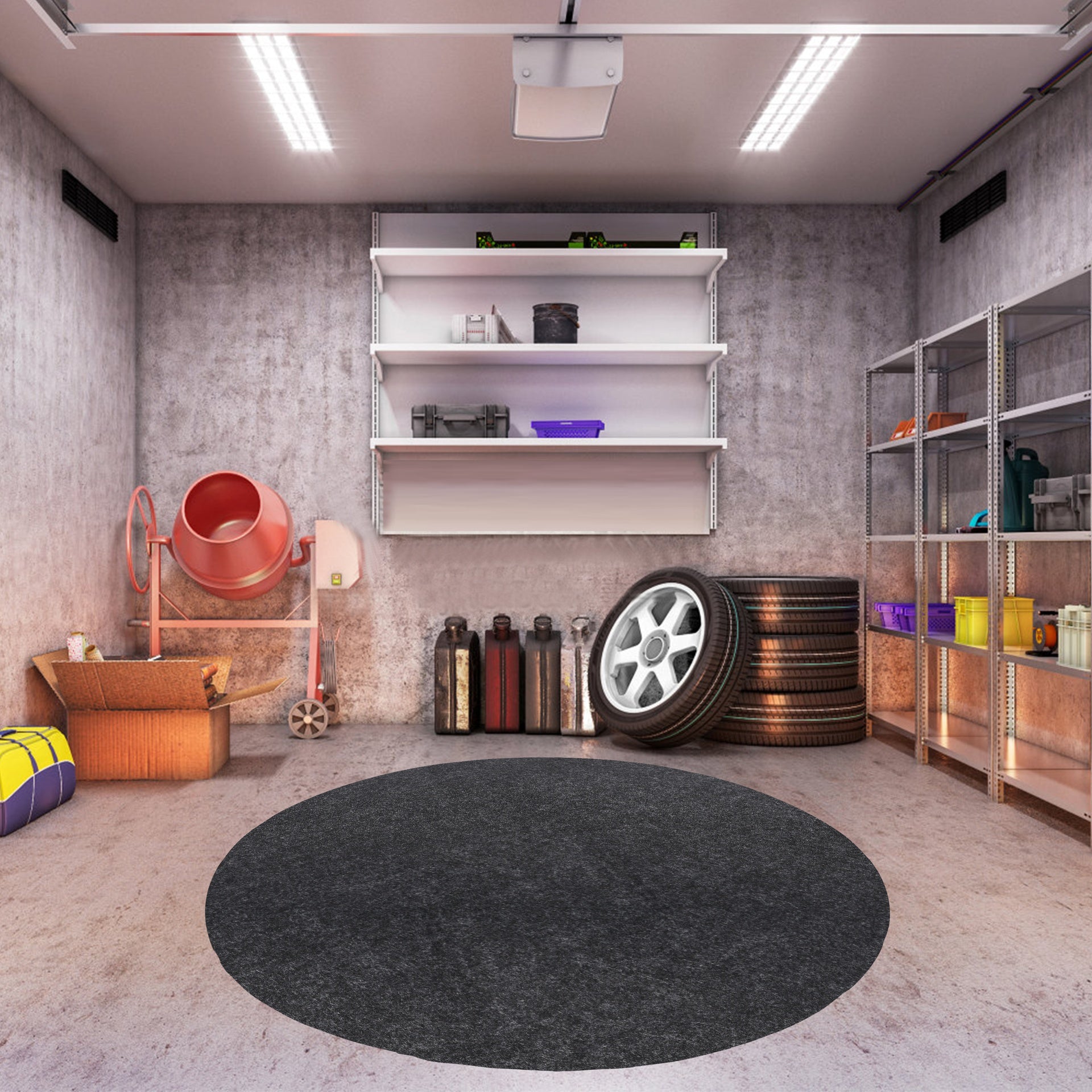 8' x 8' Multi-Purpose Garage Floor Mat, Absorbent Oil Pad, Premium Maintenance Mat,Protective Flooring for Under Cars