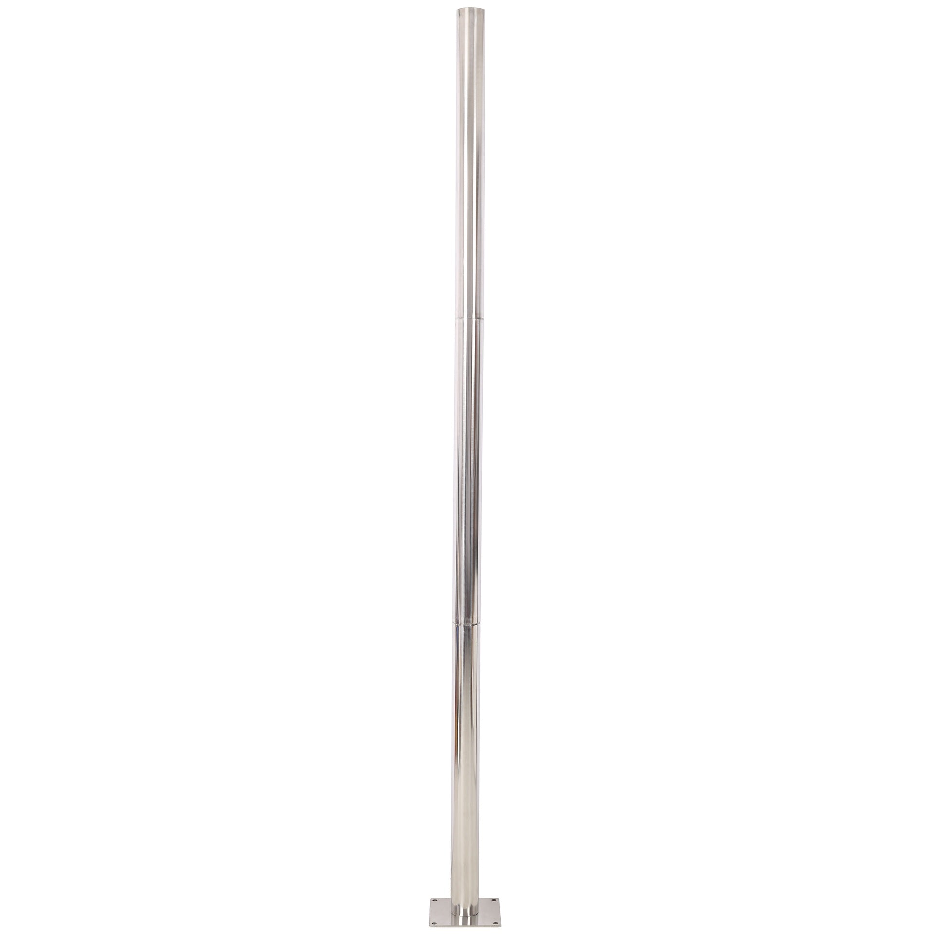 8FT Heavy Duty Stainless Steel Canopy Pole With Base Plate,Suitable for Garden,Yard,Patio,Playground